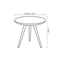 Conjunto De Mesa Lateral E Apoio Retrô Decore Branco