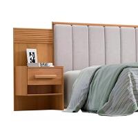 Cabeceira Queen íris Estofada Com 2 Mesas De Cabeceira D'doro Cinamono Ripado 1,60m - 3