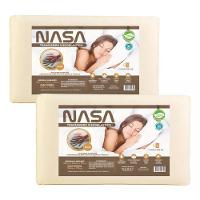 Kit 2 Travesseiros Nasa Viscoelástico Baixo 58x38 Cm - 1