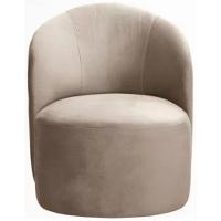 Poltrona Decorativa Stela Suede Bege Claro