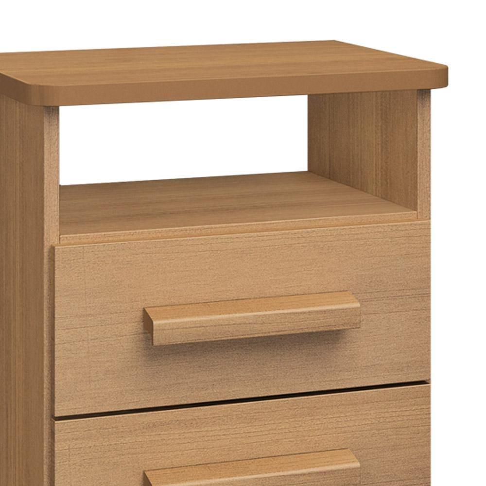 Mesa De Cabeceira 2 Gavetas Firenze D'doro Cinamomo - 4