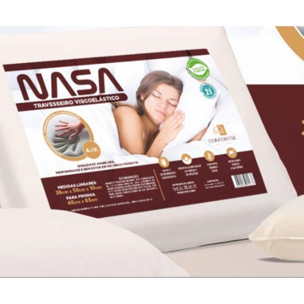 Travesseiros Nasa Viscoelástico Baixo 58x38 Cm - 5