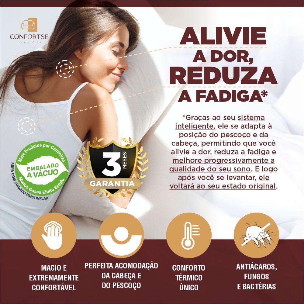 Travesseiros Nasa Viscoelástico Baixo 58x38 Cm - 10