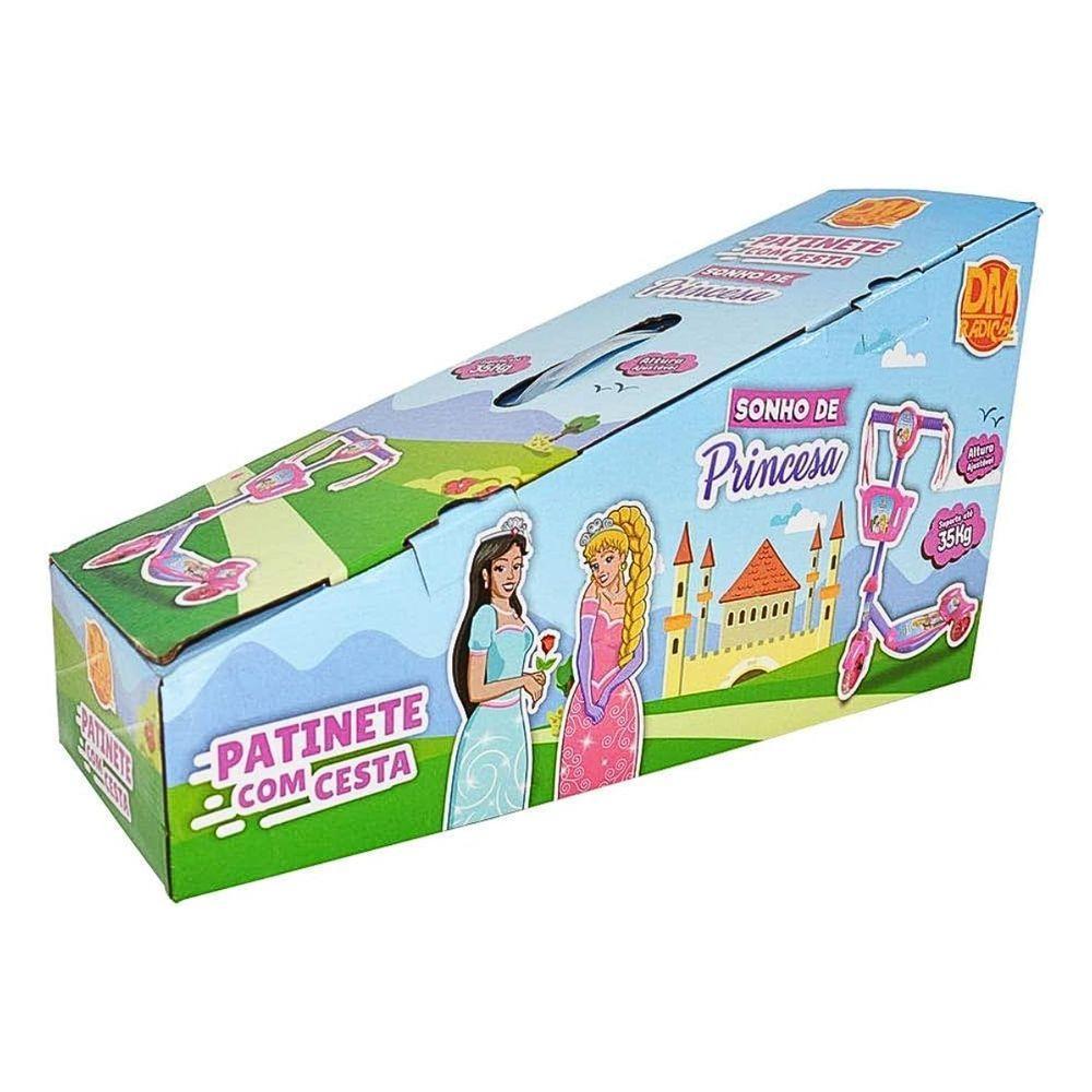 Patinete Infantil Princesas Luz E Som Altura Ajustável Novo - 3