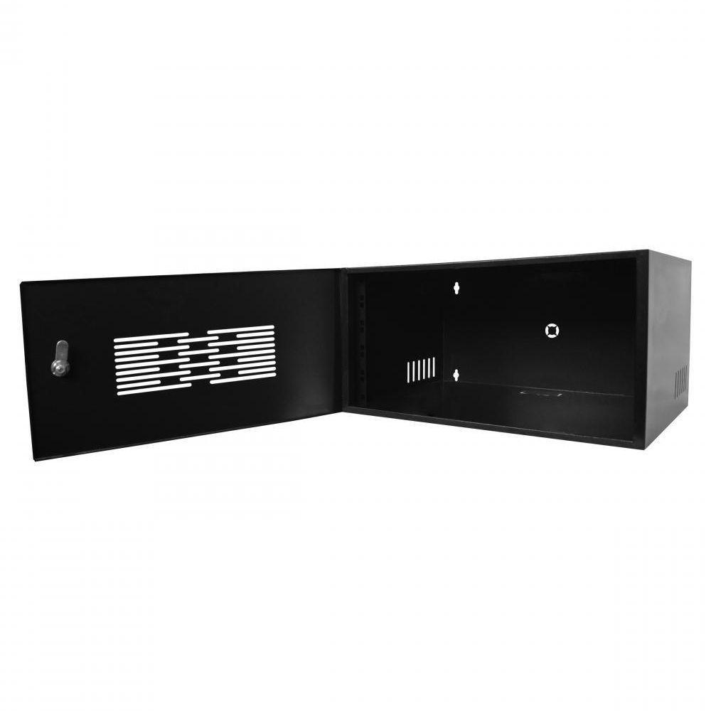 Mini Rack Max Eletron 19 05 X 350mm Porta Perfurada - Preto - 1