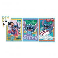 Quebra-cabeça Stitch - 3 Cenas 300 Peças Xalingo Quebra-cabeça 3x100 Stitch 300 Peças Xalingo - 2