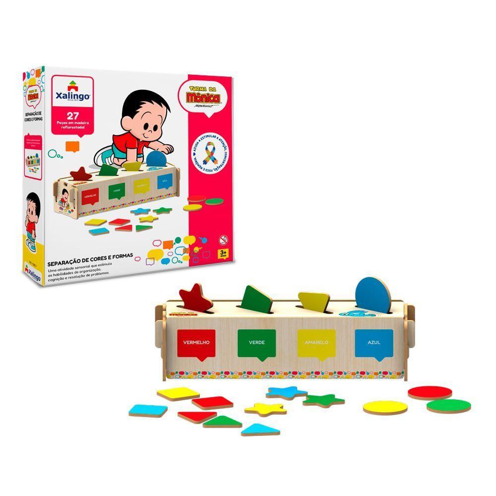 Jogo Separação De Cores E Formas Turma Da Mônica 27 Peças Xalingo - 1