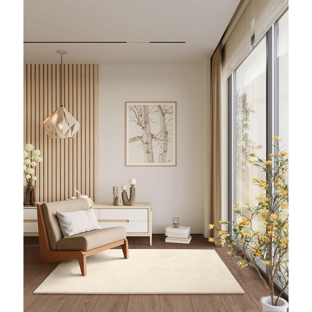 Tapete Ecletik Off-white 050x100cm Tapetes São Carlos - 1