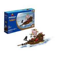 Blocos De Montar Piratas Barco 4 Em 1 Com 297 Peças Xalingo - 1