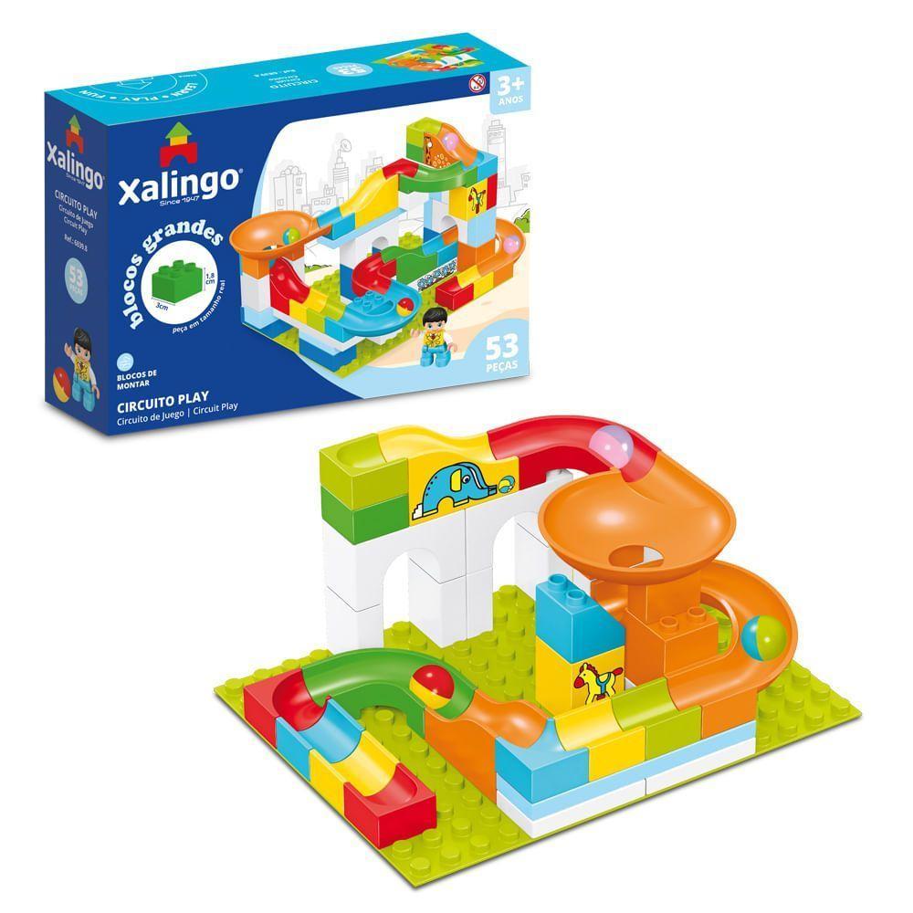 Bloco De Montar Grande Circuito Play 53 Peças Xalingo Bloco Grande Circuito Play 53 Peças Xalingo - 1