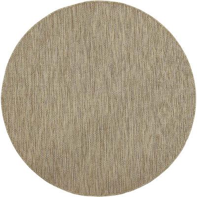 Tapete Sisal New Bouclê Palha Bege 1,40m Redondo