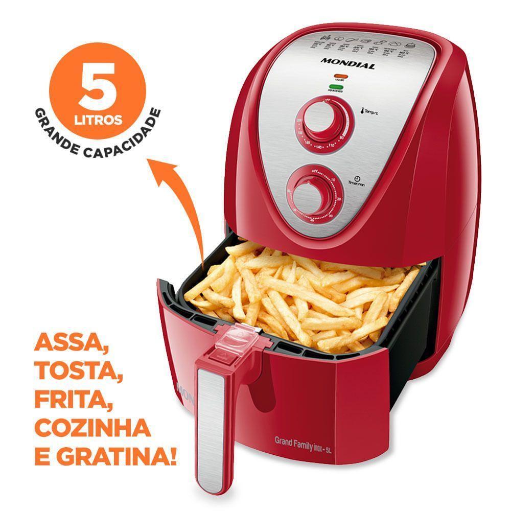Fritadeira Air Fryer 5 Litros Afn-50-ri Mondial Afn-50-ri 127v-60hz . - 4