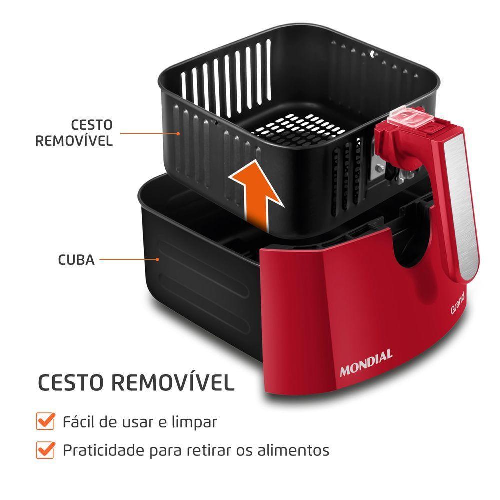 Fritadeira Air Fryer 5 Litros Afn-50-ri Mondial Afn-50-ri 127v-60hz . - 8