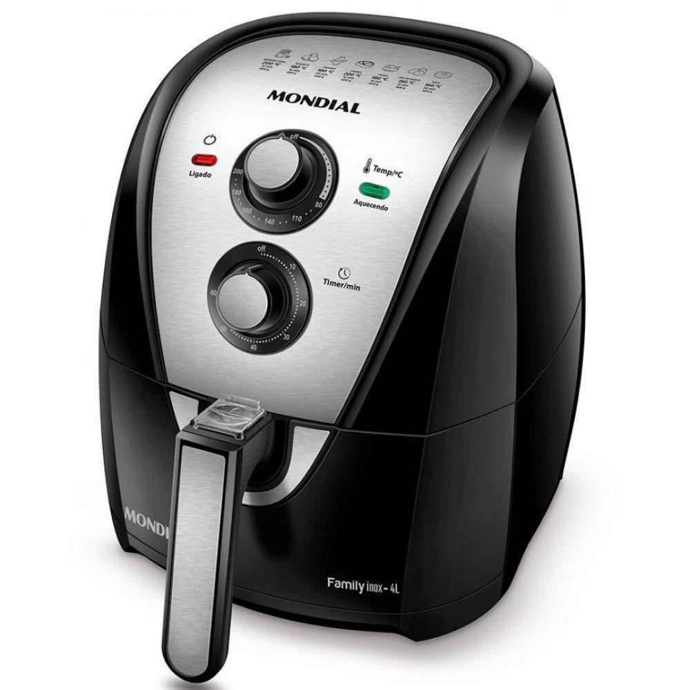 Fritadeira Elétrica Mondial Air Fryer 4 Litros Afn-40 Preto/inox 220v - 1