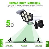 Luminaria Solar Camera Falsa Sensor De Proximidade 77 Leds 3 Funções - 3