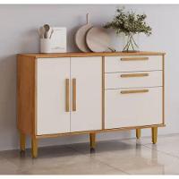 Balcão 3 Portas 2 Gavetas Lorena Kaiki Móveis - Nature/off - 1