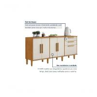 Balcão 5 Portas 2 Gavetas Lorena Kaiki Móveis - Nature/off - 5