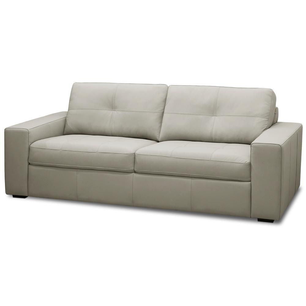 Sofá 3 Lugares Para Sala De Estar Living 235cm Vienne L06 Couro Pérola - Lyam Decor - 6