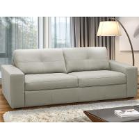 Sofá 3 Lugares Para Sala De Estar Living 235cm Vienne L06 Couro Pérola - Lyam Decor - 2