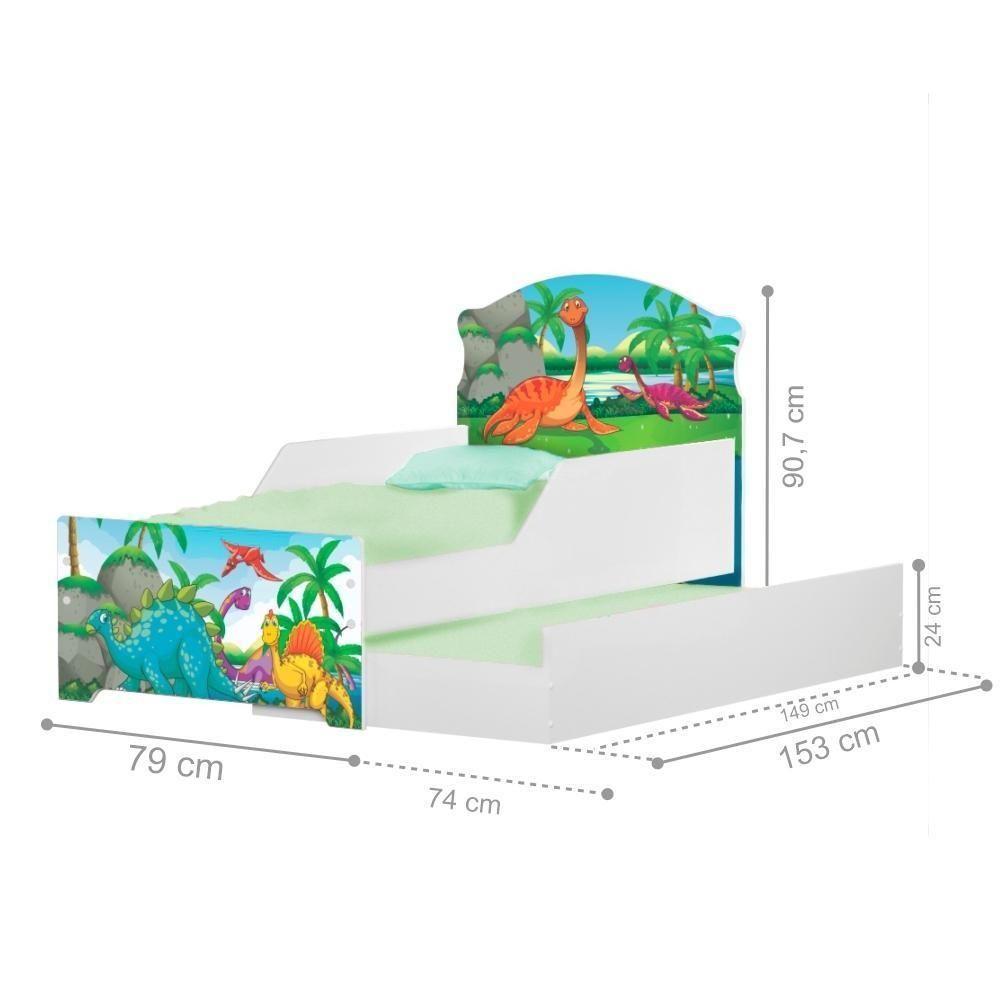 Bicama Infantil Uly Floresta Dinossauros Com Colchões - 3