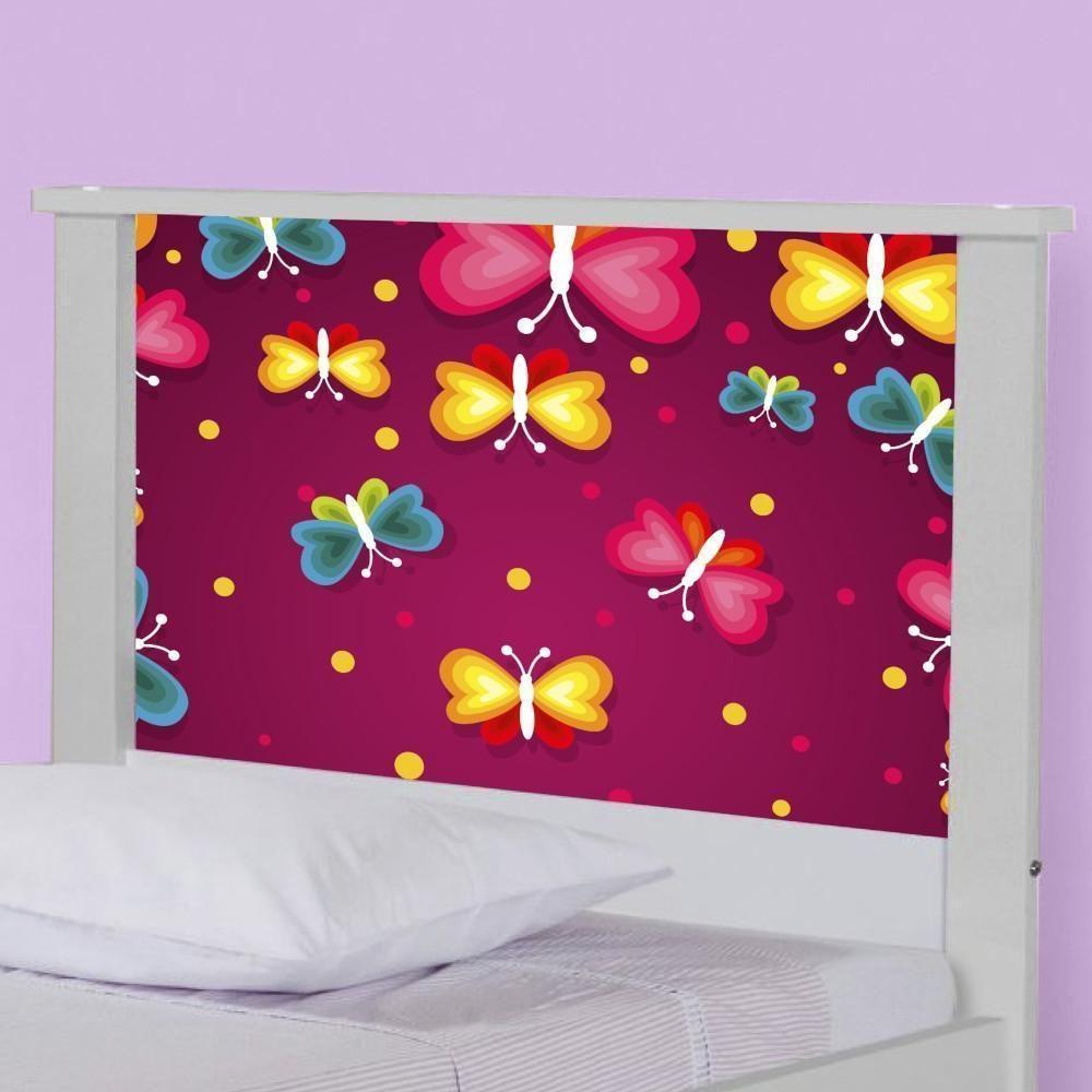 Bicama Juvenil Adesivada Borboletas Com Colchões - 4