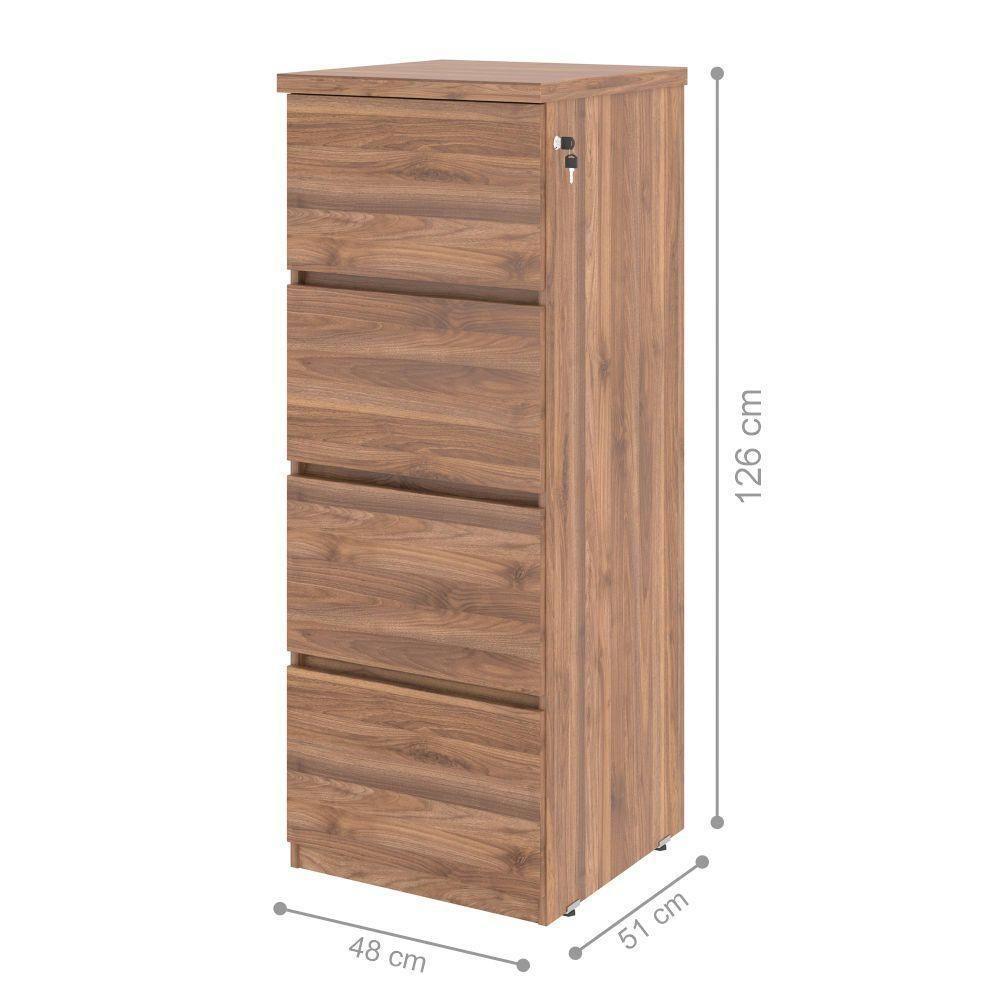 Arquivo Com 4 Gavetas Com Chave Jessica Noce - 2