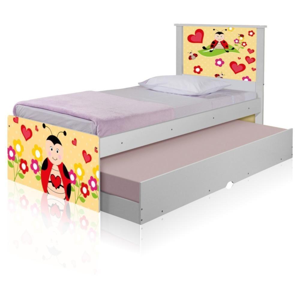 Bicama Juvenil Adesivada Joaninha Com Colchões - 2