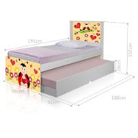 Bicama Juvenil Adesivada Joaninha Com Colchões - 1