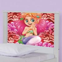 Bicama Juvenil Adesivada Sereia E Corais Com Colchões