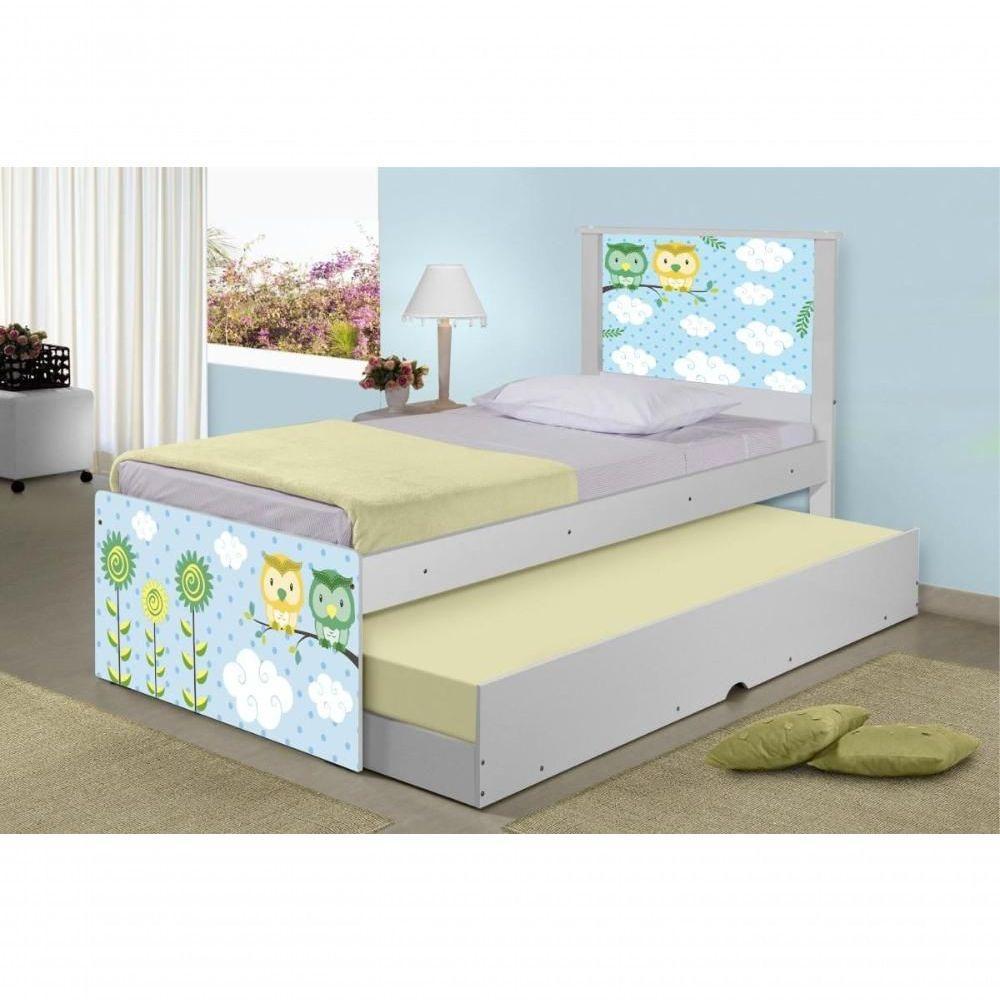 Bicama Juvenil Adesivada Corujinhas Com Colchões - 3