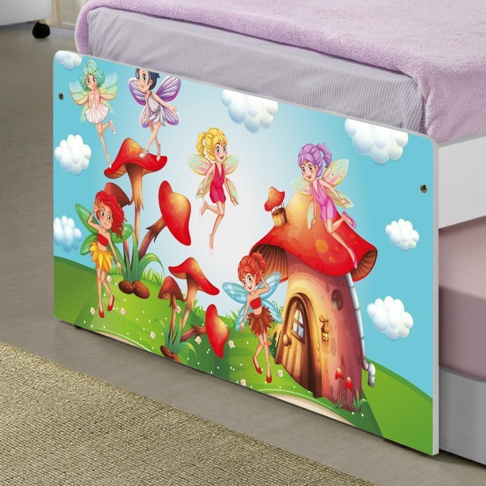 Bicama Juvenil Com Cabeceira Adesivada Mundo Das Fadinhas - 5