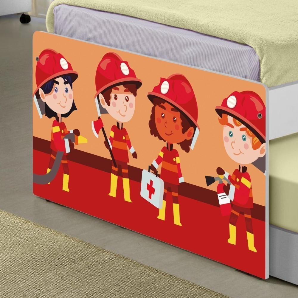 Bicama Juvenil Adesivada Tropa De Bombeiros Com Colchões - 5