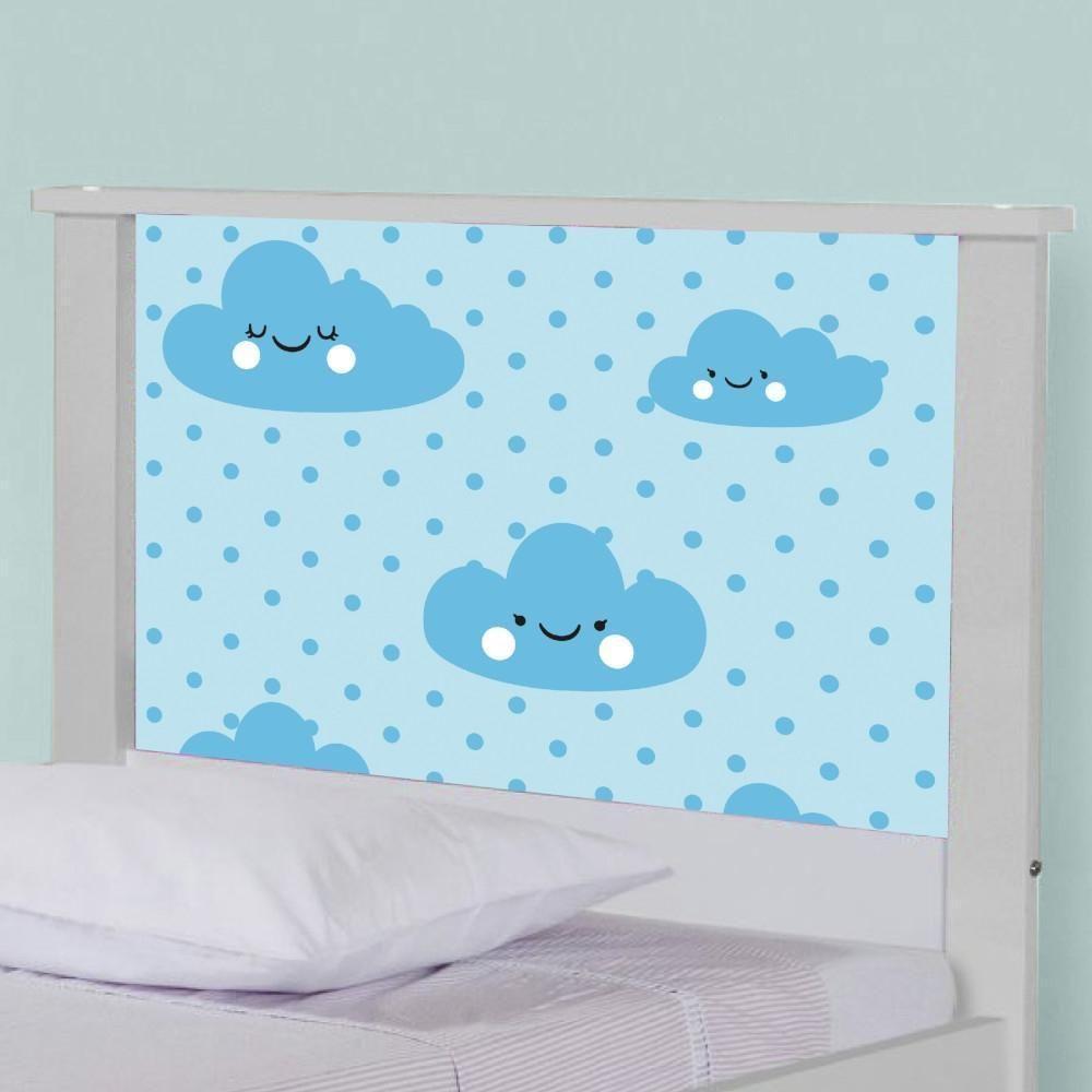 Bicama Juvenil Adesivada Nuvem Menino Com Colchões - 4