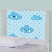 Bicama Juvenil Adesivada Nuvem Menino Com Colchões