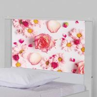 Bicama Juvenil Com Cabeceira Adesivada Rosas