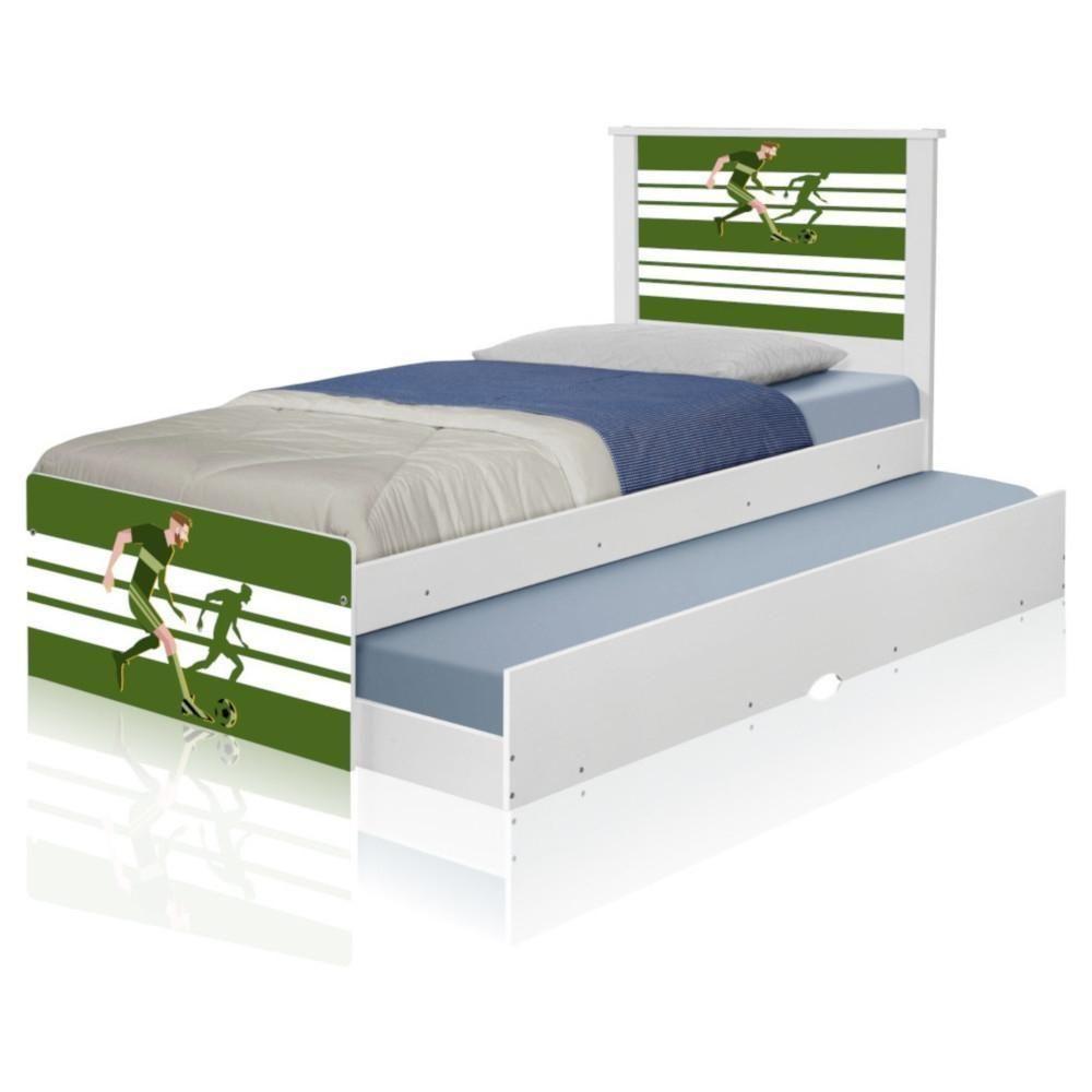 Bicama Juvenil Com Cabeceira Adesivada Futebol Jogador - 2