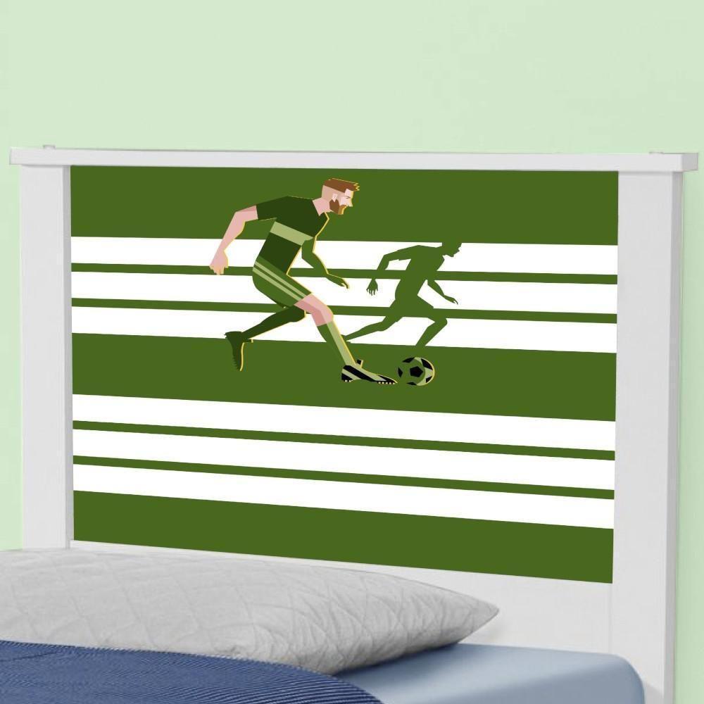 Bicama Juvenil Com Cabeceira Adesivada Futebol Jogador - 4