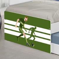 Bicama Juvenil Com Cabeceira Adesivada Futebol Jogador - 5