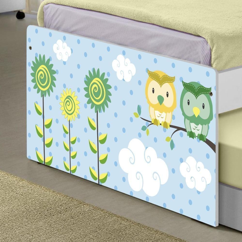 Bicama Juvenil Com Cabeceira Adesivada Corujinhas - 5