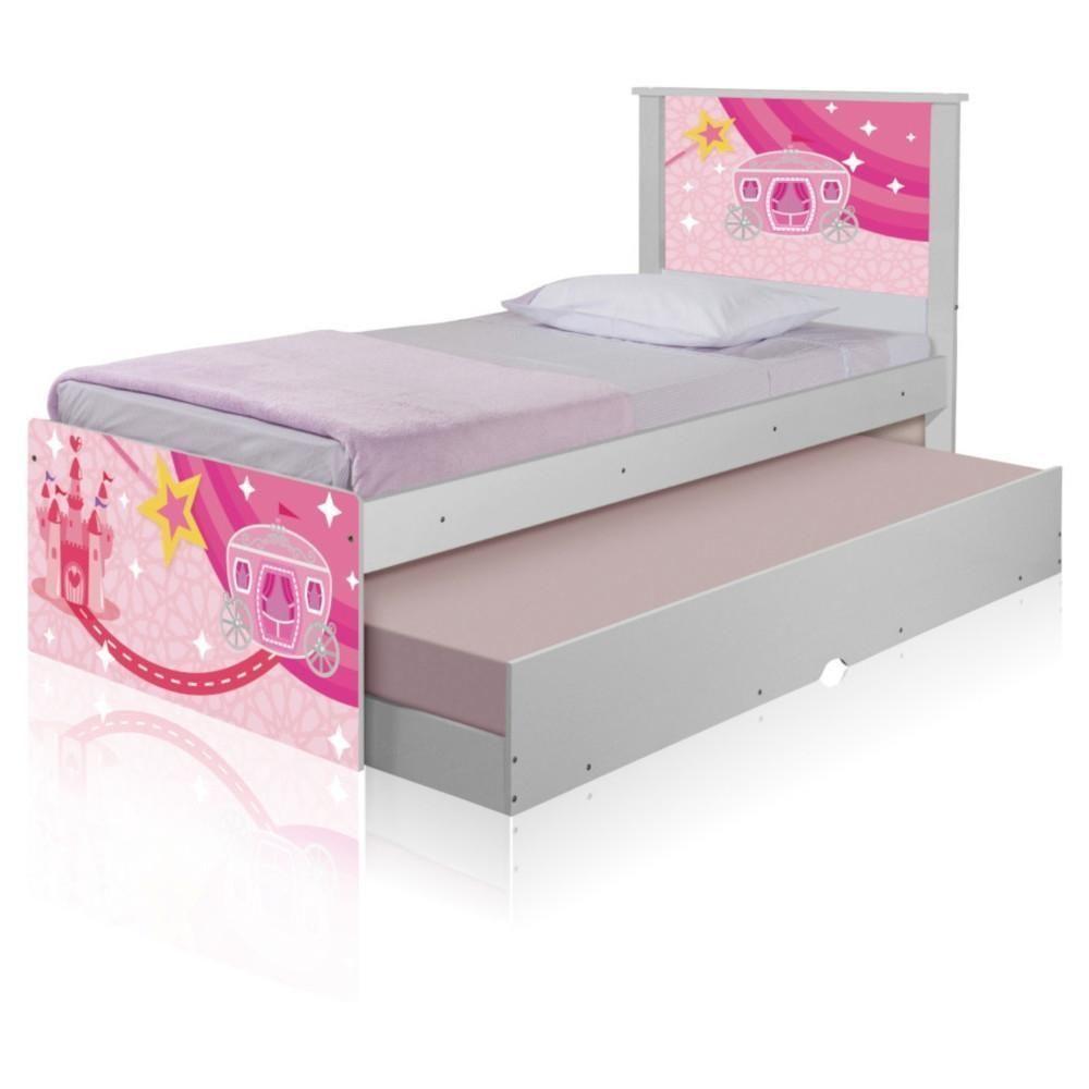 Bicama Juvenil Com Cabeceira Adesivada Carruagem Castelo - 2