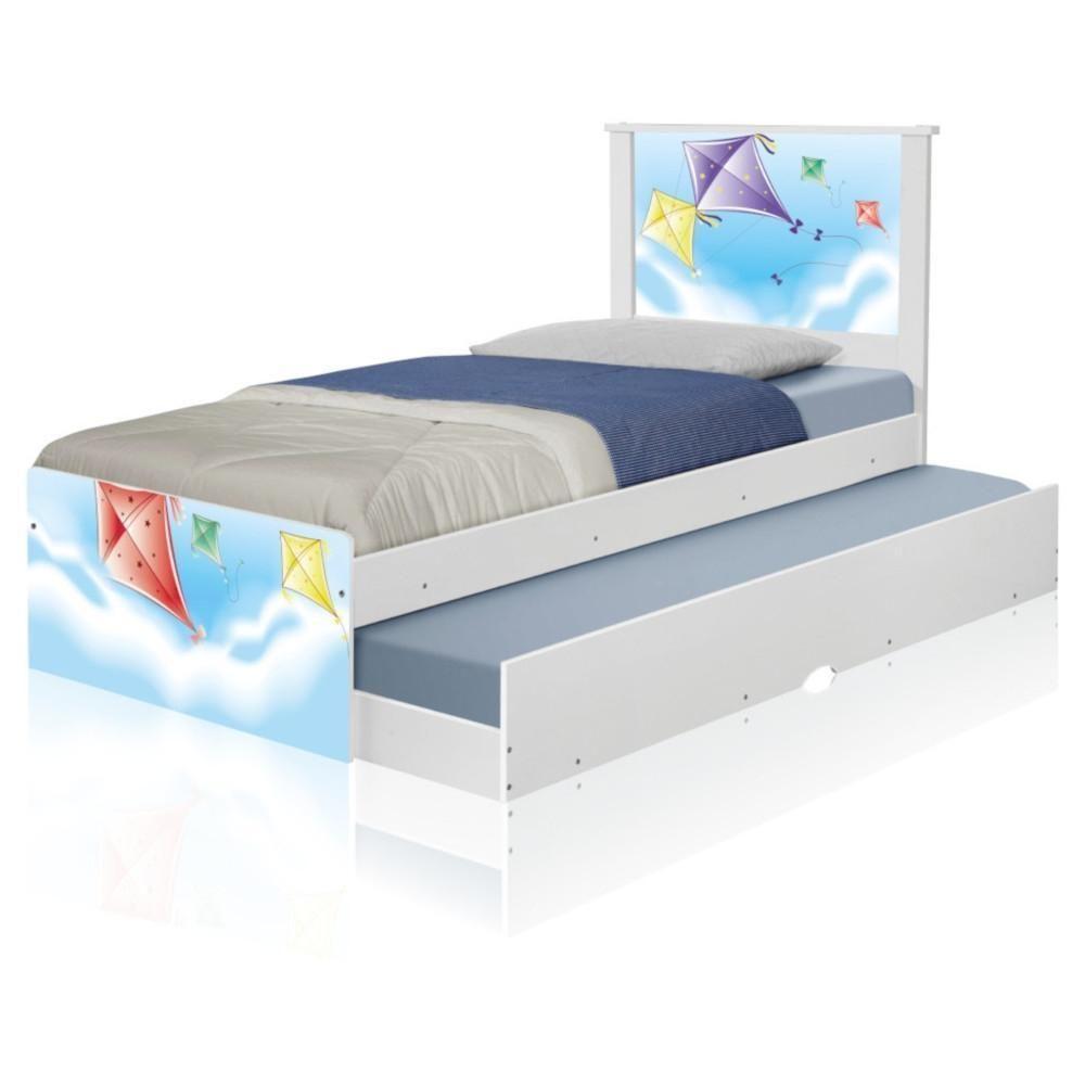 Bicama Juvenil Com Cabeceira Adesivada Pipas - 2