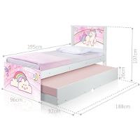 Bicama Juvenil Com Cabeceira Adesivada Unicórnio - 1