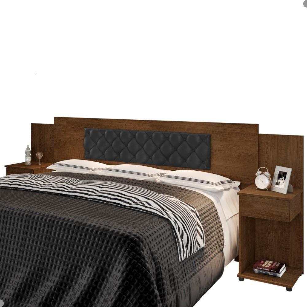 Cabeceira Box Ajustável Giovana Malbec Captonê Preto - 3