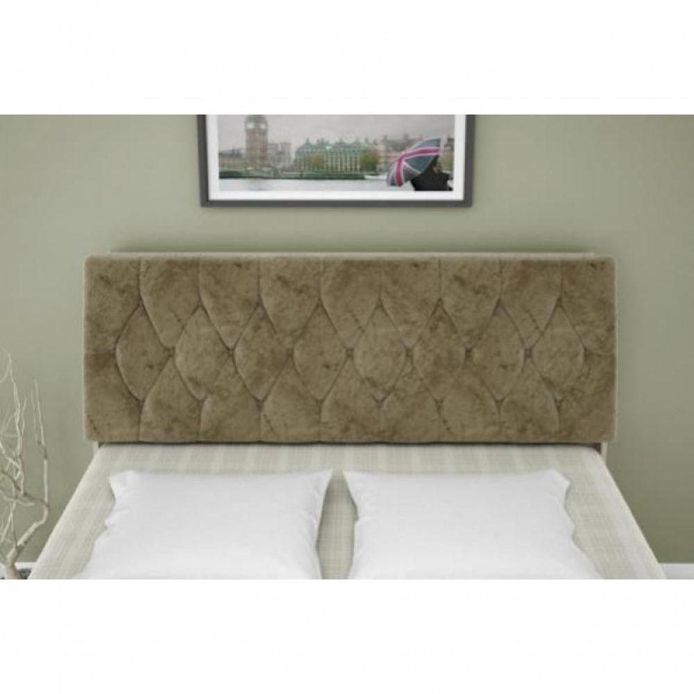 Cabeceira Box Casal Isis Branco Com Capitonê Bege - 2