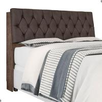 Cabeceira Box Casal Isis Chocolate Com Capitonê Marrom - 3