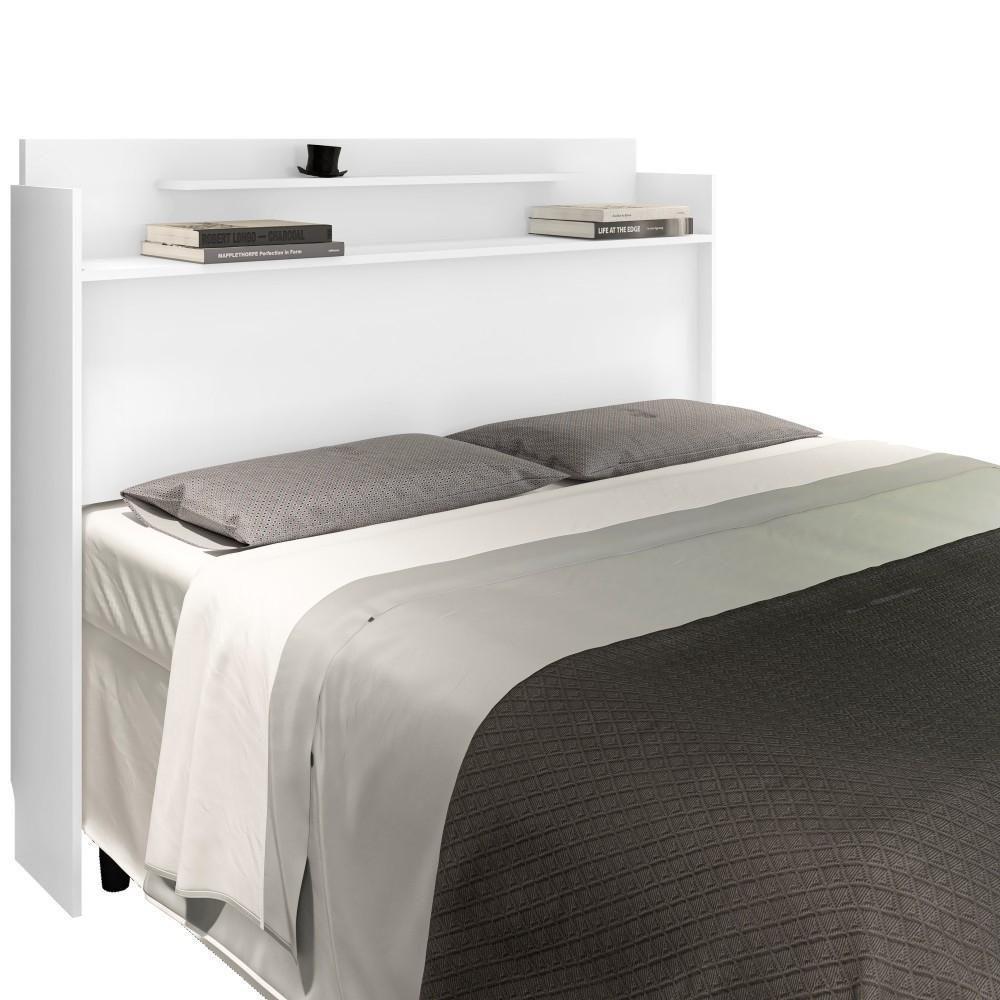 Cabeceira Box Com Prateleira Queen Austin Branco - 2