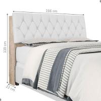 Cabeceira Box Queen Isis Amarula Com Capitonê Branco - 2