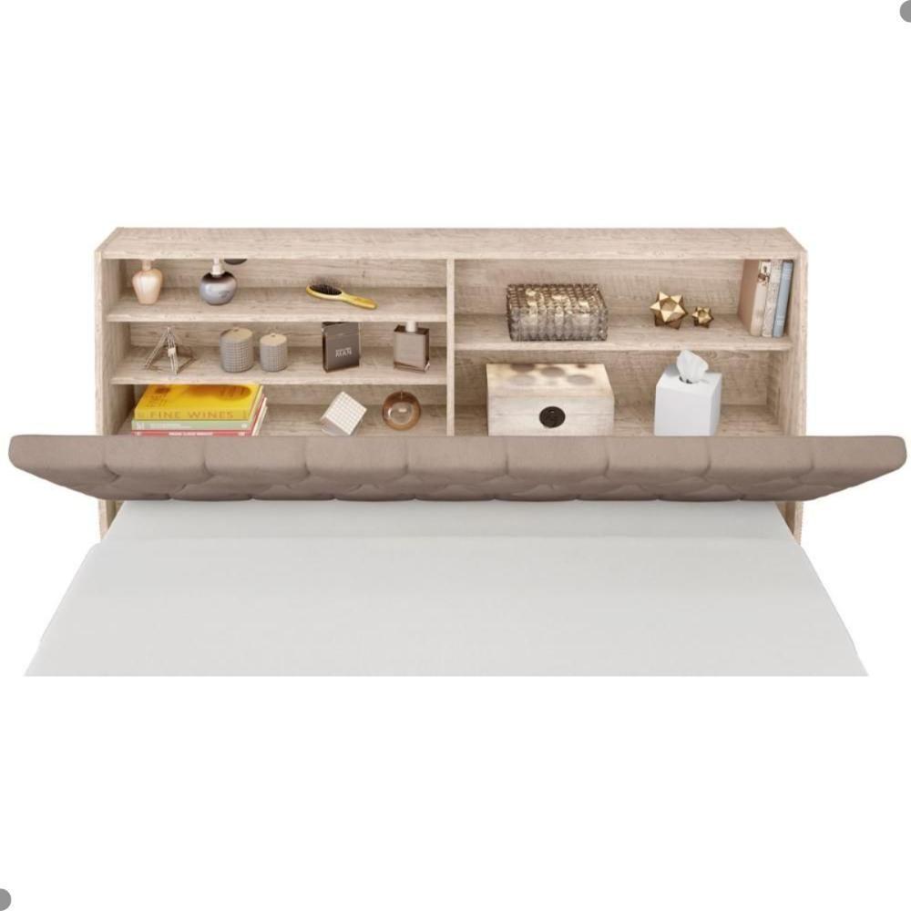 Cabeceira Box Queen Isis Amarula Com Capitonê Bege - 4