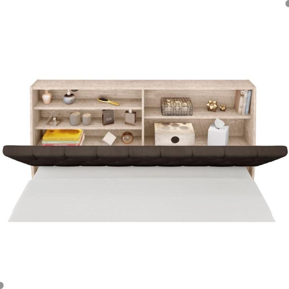 Cabeceira Box Casal Isis Amarula Com Capitonê Marrom - 4