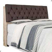 Cabeceira Box Casal Isis Amarula Com Capitonê Marrom - 3